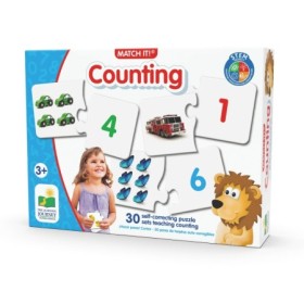 Puzzle Educativ de potrivire Cifrele numarand cu 30 perechi de piese auto-corectante recomandat de la 3 ani